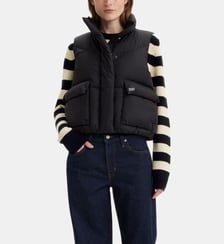 Doudoune courte droite matelassée sans manches Levi's