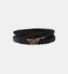 Ceinture tressée signature en cuir nappa Prada