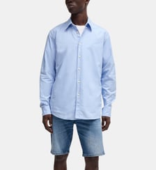 Chemise droite en coton oxford à pointes boutonnées BOSS