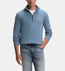 Pull droit col camionneur zippé BOSS