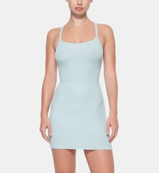 Robe courte ajustée en coton fines bretelles Skims