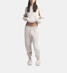 Sweat droit en coton à capuche Skims
