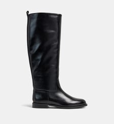Bottes cavalières plates Toscana en cuir glossy Galeries Lafayette