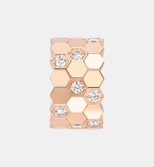 Boucle d'oreille en or rose et diamants Chaumet