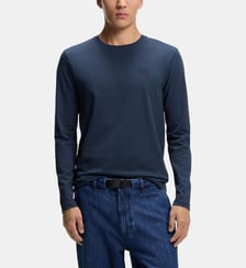 T-shirt manches longues en coton avec patch  BOSS