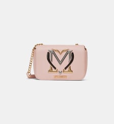 Sac à main colorful Heart crossbody enduit lisse Love Moschino