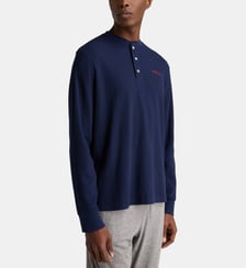 T-shirt droit Henley en maille nid d'abeille Polo Ralph Lauren
