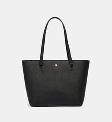 Sac shopper Karly en cuir strié Lauren Ralph Lauren