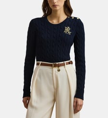 Pull cintré Montiva maille torsadée coton Lauren Ralph Lauren