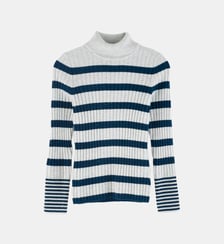 Pull Ayre en laine mérinos à rayures col roulé Bellerose