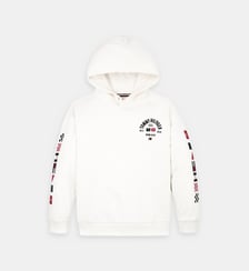 Hoodie droit coton mélangé drapeaux fantaisie Tommy Hilfiger