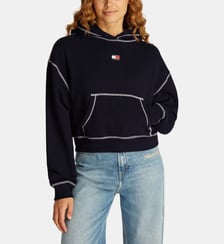 Hoodie droit coton molleton Tommy Hilfiger