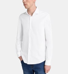 Chemise droite en twill de coton stretch Calvin Klein