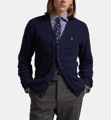 Gilet droit maille torsadée Polo Ralph Lauren