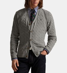 Gilet droit maille torsadée Polo Ralph Lauren
