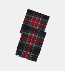 Echarpe cachemire homme motif tartan Polo Ralph Lauren