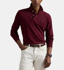 Polo slim manches longues coton piqué Polo Ralph Lauren