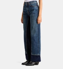 Jean large délavé en denim et velours Stella McCartney