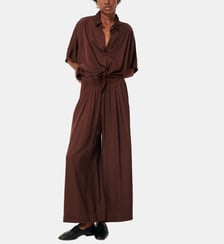 Pantalon large 7/8 Isla Night en satin Sessùn