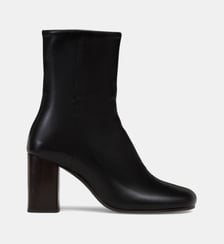 Bottines à talons en cuir Lemaire