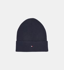 Bonnet coton et cachemire à revers Tommy Hilfiger