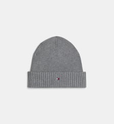 Bonnet coton et cachemire à revers Tommy Hilfiger