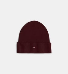 Bonnet coton et cachemire à revers Tommy Hilfiger
