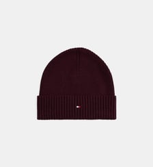 Bonnet coton et cachemire à revers Tommy Hilfiger