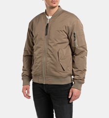 Blouson bomber droit satiné Replay