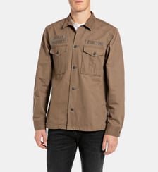 Surchemise droite coton patchs Replay