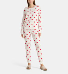 Ensemble pyjama coeurs coton Petit Bateau