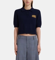 Pull polo manches courtes en cachemire Marni