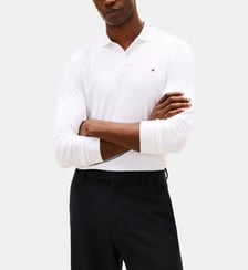 Polo droit coton jersey manches longues Tommy Hilfiger