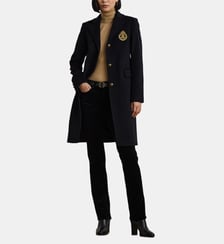 Manteau mi-long droit en laine mélangée Lauren Ralph Lauren