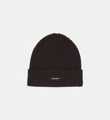 Bonnet coton côtelé à revers Calvin Klein
