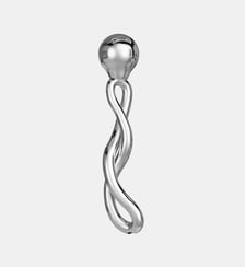 Collier en argent rhodié - Lettre I - avec chaine Charlotte Chesnais
