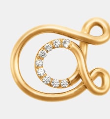 Collier en or jaune 18 carats et diamant - Lettre A - avec chaine Charlotte Chesnais