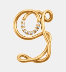Collier en or jaune 18 et diamant - Lettre G - avec chaine Charlotte Chesnais