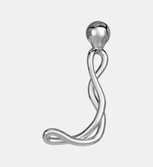 Collier en argent rhodié - Lettre J - avec chaine Charlotte Chesnais