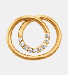 Collier en or jaune 18 carats et diamant - Lettre O - avec chaine Charlotte Chesnais