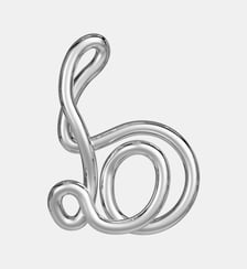Collier en argent rhodié - Lettre B - avec chaine Charlotte Chesnais