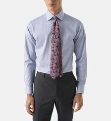 Chemise contemporary coton fines rayures Eton