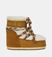 Après-ski Icon Low ambidextres sherpa daim Moon Boot