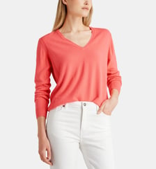Pull Carmen V doux col V Galeries Lafayette