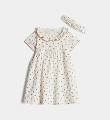 Robe babydoll et son bandeau Afiona rayures en coton bio
Cadet Rousselle