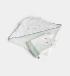 Ensemble 2 pièces Aliapa cape de bain et gant coton Cadet Rousselle