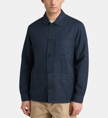 Veste de travail Patlinen en coton et lin Galeries Lafayette