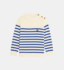 Pull Amalaga rayures maille coton bio Cadet Rousselle