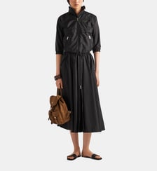Veste droite courte Re-nylon signature Prada