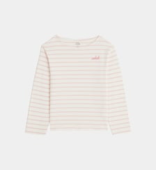 T-shirt marinière Aglenzou en coton bio Cadet Rousselle